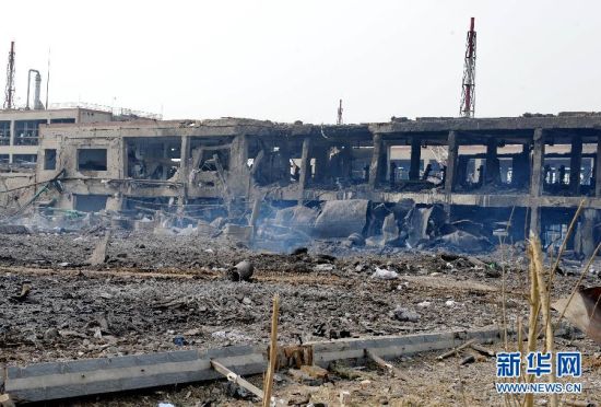 这是爆炸事故中损坏的厂房（2月28日摄）新华社记者杨世尧摄