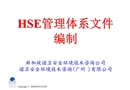 HSE管理体系文件编制