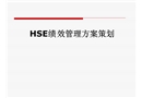 安环部HSE绩效管理方案策划